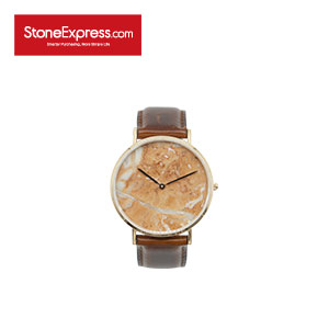 Diana Pink Marble Luxury Watch with Genuine Leather Strap KSB-DAN-1002A